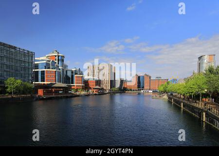 Das Erie-Becken, Salford Quays, Manchester, Lancashire, England, VEREINIGTES KÖNIGREICH Stockfoto