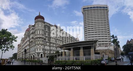 Taj Hotels ist eine Kette von Luxushotels und eine Tochtergesellschaft der Indian Hotels Company Limited mit Hauptsitz in Express Towers, Nariman Point, Mumbai. Stockfoto