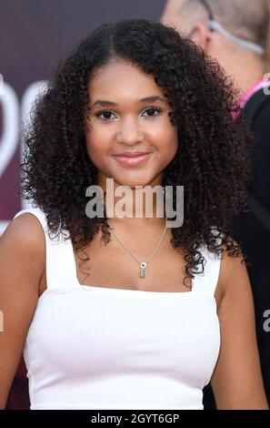 London, Großbritannien. 09. Oktober 2021. Vanessa Sam bei der Gala-Premiere von Ron's Gone Wrong, die Teil des BFI London Film Festival ist und in der Royal Festival Hall stattfand. Quelle: Doug Peters/EMPICS/Alamy Live News Stockfoto