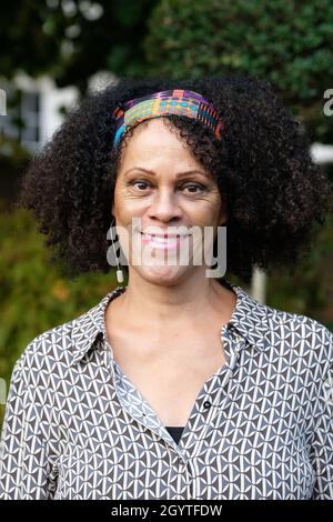 Cheltenham Literature Festival, Großbritannien - Samstag, 9. Oktober 2021 - Bernardine Evaristo Autorin und Wissenschaftlerin am Tag 2 des Festivals - das Festival läuft bis Sonntag, 17. Oktober. Foto Steven May / Alamy Live News Stockfoto