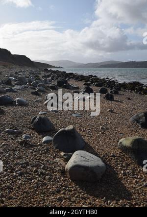 Die Südküste der Isle of Jura Stockfoto