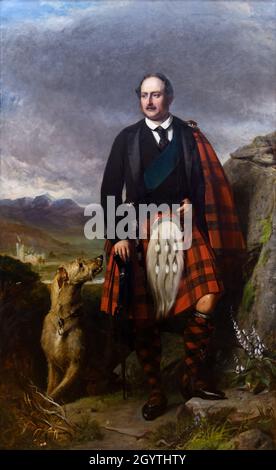 Prinz Albert von John Phillip, Öl auf Leinwand, 1859. Prinz Albert von Sachsen-Coburg und Gotha (Francis Albert Augustus Charles Emmanue: 1819–1861) war Fürstengemahl als Ehemann von Königin Victoria. Stockfoto