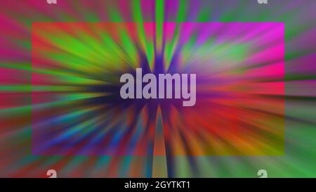 Ein abstraktes irisierendes Burst-Hintergrundbild. Stockfoto