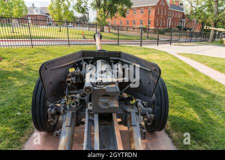 Eine deutsche M-40 75 mm Panzerabwehrkanone aus dem 2. Weltkrieg in der Ft. Douglas Museum in Utah. Stockfoto