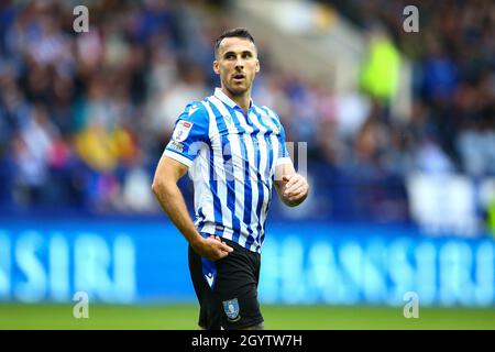 Hillsborough, Sheffield, England - 9. Oktober 2021 Lee Gregory (9) von Sheffield Mittwoch während des Spiels Sheffield Mittwoch V Bolton Wanderers, Sky Bet League One, 2021/22, Hillsborough, Sheffield, England - 9. Oktober 2021 Credit: Arthur Haigh/WhiteRoseFotos/Alamy Live News Stockfoto