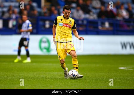 Hillsborough, Sheffield, England - 9. Oktober 2021 Kieran Lee (20) von Bolton während des Spiels Sheffield Wednesday V Bolton Wanderers, Sky Bet League One, 2021/22, Hillsborough, Sheffield, England - 9. Oktober 2021 Credit: Arthur Haigh/WhiteRosePhotos/Alamy Live News Stockfoto