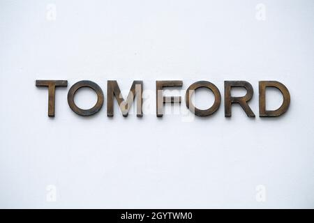 Ein Ladenschild von TOM FORD, am 27 2021. September in Moskau, Russland. Foto von David Niviere/ABACAPRESS.COM Stockfoto