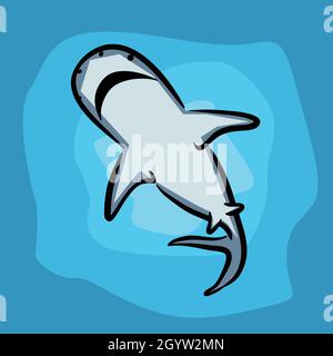 Haifischvektorzeichnung Stock Vektor