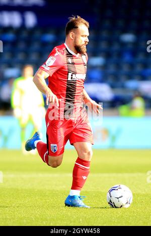 High Wycombe, Großbritannien. Oktober 2021. Danny Lloyd von Gillingham in Aktion während des Spiels. EFL Skybet Football League One match, Wycombe Wanderers gegen Gillingham im Adams Park Stadium in High Wycombe, Buckinghamshire am Samstag, 9. Oktober 2021 . Dieses Bild darf nur für redaktionelle Zwecke verwendet werden. Nur zur redaktionellen Verwendung, Lizenz für kommerzielle Nutzung erforderlich. Keine Verwendung bei Wetten, Spielen oder Veröffentlichungen in einem Club/einer Liga/einem Spieler. PIC von Steffan Bowen/Andrew Orchard Sports Photography/Alamy Live News Credit: Andrew Orchard Sports Photography/Alamy Live News Stockfoto