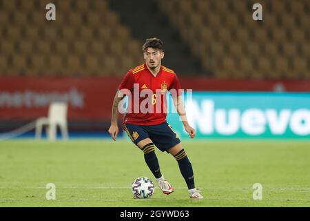 Sevilla, Spanien. Okt. 2021. Unai Vencedor (ESP) Fußball/Fußball : UEFA U-21 Meisterschaft Qualifikationsrunde Spiel zwischen U21 Spanien 3-2 U21 Slowakei im Estadio La Cartuja de Sevilla in Sevilla, Spanien . Quelle: Mutsu Kawamori/AFLO/Alamy Live News Stockfoto