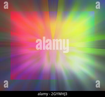 Ein abstraktes irisierendes Burst-Hintergrundbild. Stockfoto