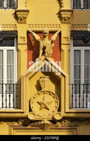 Haus der Drachen. Valencia. Comunitat Valenciana. Spanien. Stockfoto