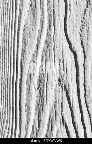 WESTERN Red Cedar an der Außenseite eines Gebäudes mit einem schweren Anstrich auf dem Britannia Ship Yard in Steveston British Columbia, Kanada Stockfoto