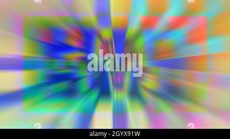 Ein abstraktes irisierendes Burst-Hintergrundbild. Stockfoto