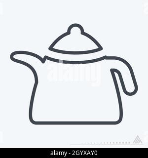 Icon Coffee Bottle - Line Style - einfache Illustration, editierbarer Strich, Design Template Vektor, gut für Drucke, Poster, Werbung, Ankündigung Stock Vektor