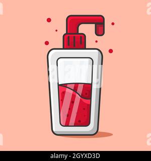 Toner Schönheit Haut Flasche isoliert Cartoon Vektor Illustration in flachem Stil Stock Vektor