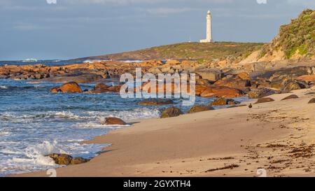 Der Cape Leeuwin Lighthouse liegt im Leeuwin-Naturaliste National Park in Western Australia - am südwestlichsten Punkt Australiens. Stockfoto