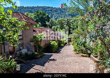 Straßen von Tenganan, traditionelles Dorf, Bali, Indonesien. Stockfoto