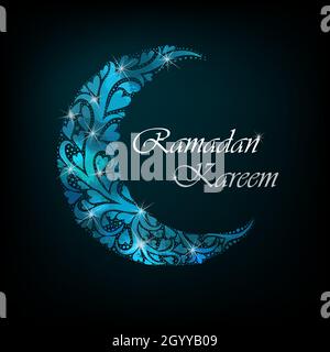 Ramadan Kareem. Mond. Vektorgrafik Stock Vektor