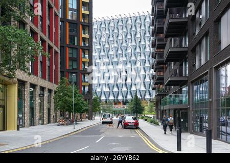 Botschaft der Vereinigten Staaten von Amerika in Nine Elms, London England Vereinigtes Königreich Großbritannien Stockfoto