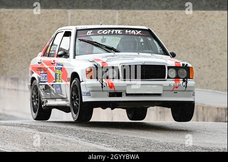 San Marino urban Circuit, San Marino, Republik San Marino, 08. Oktober 2021, CATTELAN MASSIMILIANO (ITA) CEOTTO DENIS (ITA) - MERCEDES 190E 1985 LS Stockfoto