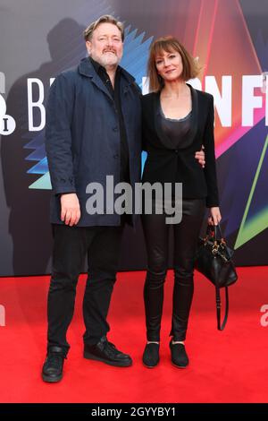 Guy Garvey und Rachael Stirling, Letzte Nacht in Soho, 65. BFI London Film Festival, Royal Festival Hall - Southbank Centre, London, Großbritannien, 09. Oktober 202 Stockfoto