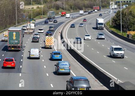 M25 oder London Orbital Motorway in London England Großbritannien Stockfoto