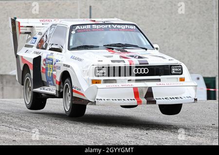 San Marino urban Circuit, San Marino, Republik San Marino, 08. Oktober 2021, MELA GIORGIO (ITA) AMBRICCO CLAUDIO (ITA) - AUDI S1 E2 PIKES PEAK 1985 Stockfoto