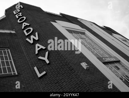 Das wunderschöne Art Deco Broadway Cinema & Theatre in Letchworth, das 1936 seine Pforten öffnete Stockfoto