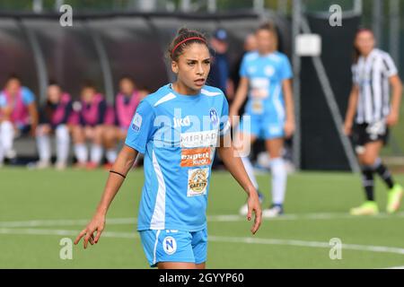 Eleonora Goldoni von SSD Napoli Frauen in Aktion während des 2021/2022 Women's Serie A Championship Matches zwischen Juventus FC und SSD Napoli im Juventus Training Center am 09,2021. Oktober in Vinovo, Italien-Photo ReporterTorino Stockfoto