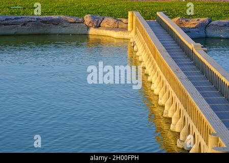 Miniatur von Si-o-se pol, Allahverdi Khan Brücke, Brücke von 33 Bögen in der Türkei ausgestellt. Original-Brücke ist in Isfahan Iran Stockfoto