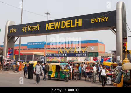 Bahnhof Neu-Delhi, Indien Stockfoto