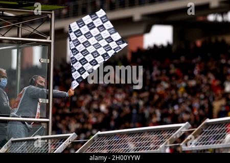Istanbul, Türkei. Oktober 2021. Zielflagge, F1 Grand Prix der Türkei im Intercity Istanbul Park am 10. Oktober 2021 in Istanbul, Türkei. (Foto von HOCH ZWEI) Quelle: dpa/Alamy Live News Stockfoto