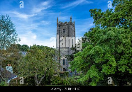 St. George's Church in Dittisham, South Hams, Devon, England, Vereinigtes Königreich Stockfoto