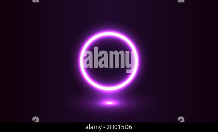 Wunderschöne leuchtende Neon-Illustration, energetisches Glow Stockfoto