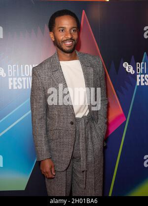 LONDON, ENGLAND 8 Okt 21: Andre Holland nimmt an der „passierenden“ europäischen Premiere ‘Curzon Mayfair, London, Großbritannien, am 8. Oktober 2021 Teil. Foto von Gary Mitchell/Alamy Live News Stockfoto