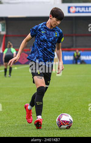Crawley, Großbritannien. Dezember 2019. Ashleigh Neville (29 Tottenham)während des Super League-Spiels der Frauen zwischen Brighton & Hove Albion und Tottenham Hotspur im People's Pension Stadium in Crawley. Kredit: SPP Sport Pressefoto. /Alamy Live News Stockfoto