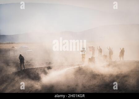 Sivrihisar, Türkei - 12. September 2021: Demoteam des türkischen Gendarms Celik Kanatlar war einer der Teilnehmer der Sivrihisar Airshows. Stockfoto