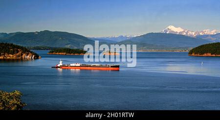 Blick vom Cap Sante, Anacortes, North Cascades National Park, Washington Stockfoto