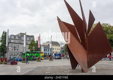 Eyre Square (John F. Kennedy Memorial Park), Stadtzentrum, Galway (Gaillimh), County Galway, Republik Irland Stockfoto