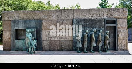 Präsident der Gedenkstätte Franklin Roosevelt in Washington DC Stockfoto
