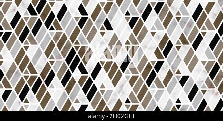 Abstrakte geometrische Muster Streifen polygonale Form. Luxus goldenen Hintergrund mit Marmor Textur für Teppich, Teppich, Tapete, Kleidung, Verpackung, Batik Stock Vektor