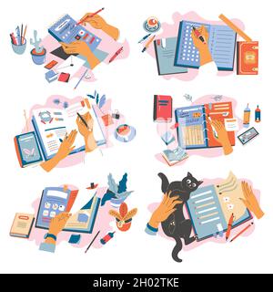 Tagebuch und Notizbuch, Ideen und Informationen aufschreiben Stock Vektor