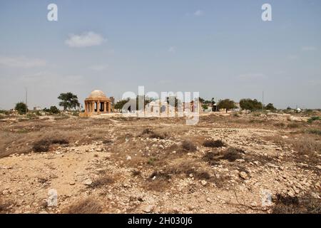 Makli Necropolis, alte Gräber in Thatta, Pakistan Stockfoto