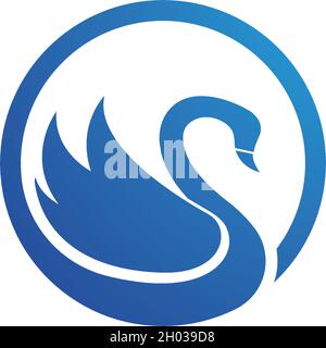 Swan logo Template Vector Illustration Design Stock Vektor