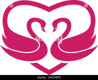 Swan logo Template Vector Illustration Design Stock Vektor