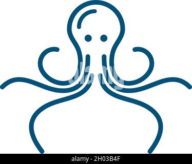 Octopus Logo Ilustration Vektor-Vorlage Stock Vektor