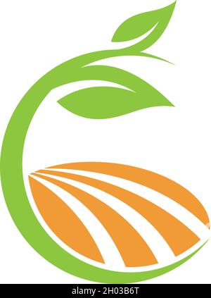 Symbolvorlage für das Farmhaus-Logo Stock Vektor