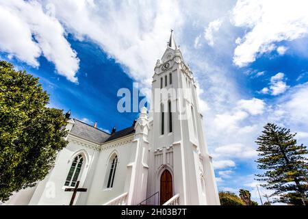 Außenansicht der holländisch-reformierten Kirche in Bredasdprp, Westkap, Südafrika Stockfoto