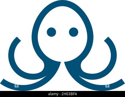Octopus Logo Ilustration Vektor-Vorlage Stock Vektor